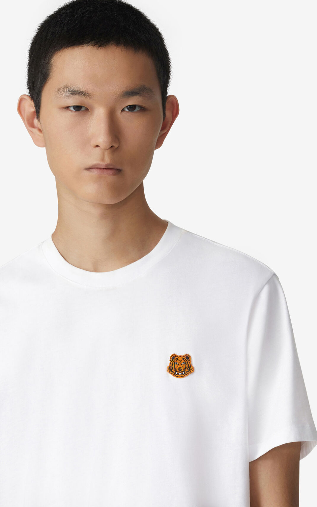 Kenzo Tiger Crest T Shirt White For Mens 8921VJHDQ